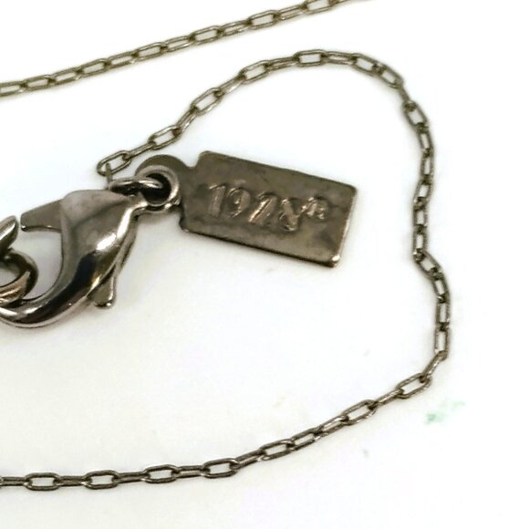 1928 Blue Cluster Bead Station Necklace 16" Dainty Choker Vintage Look - Picture 8 of 8